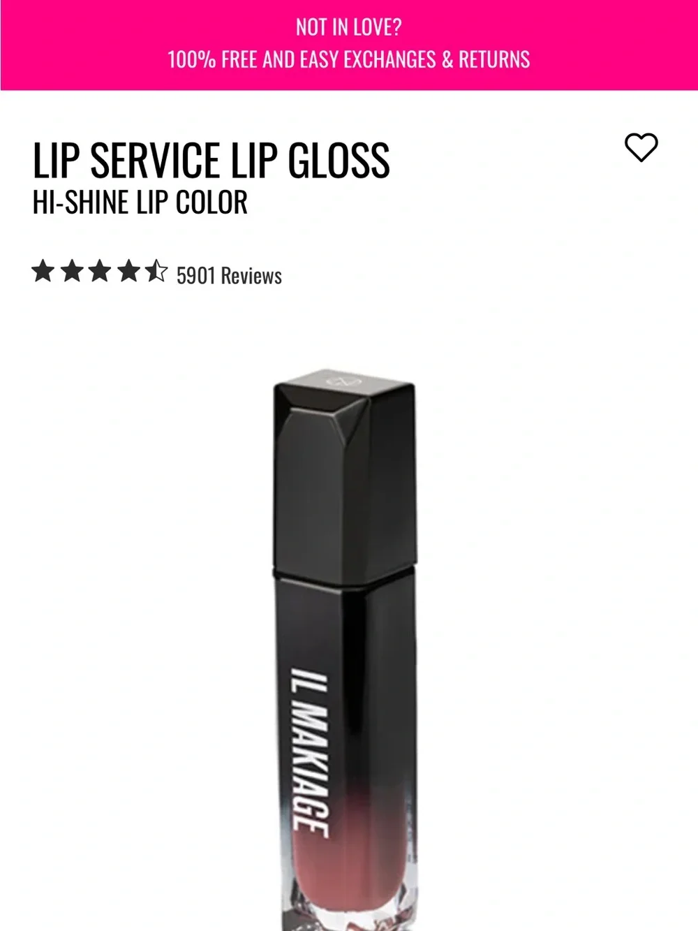 IL MAKIAGE Hi-Shine Lip Glaze - Pink and Silver Packaging